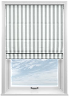 Lace Stripes, Sage - Motorised Roman Blind
